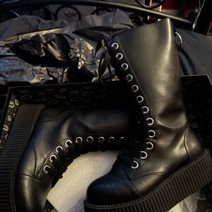 Killstar Platform Lace-Up Boots